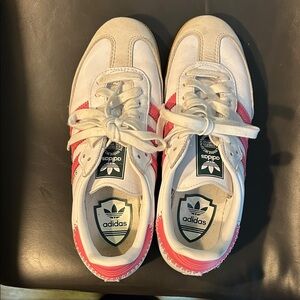 Adidas Sambas Sneakers - White and Pink
